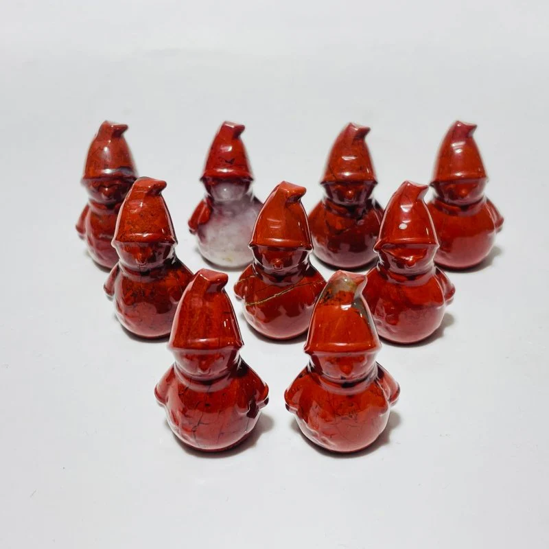 1.3inch Red Jasper Snowman Carving Wholesale - Image 2