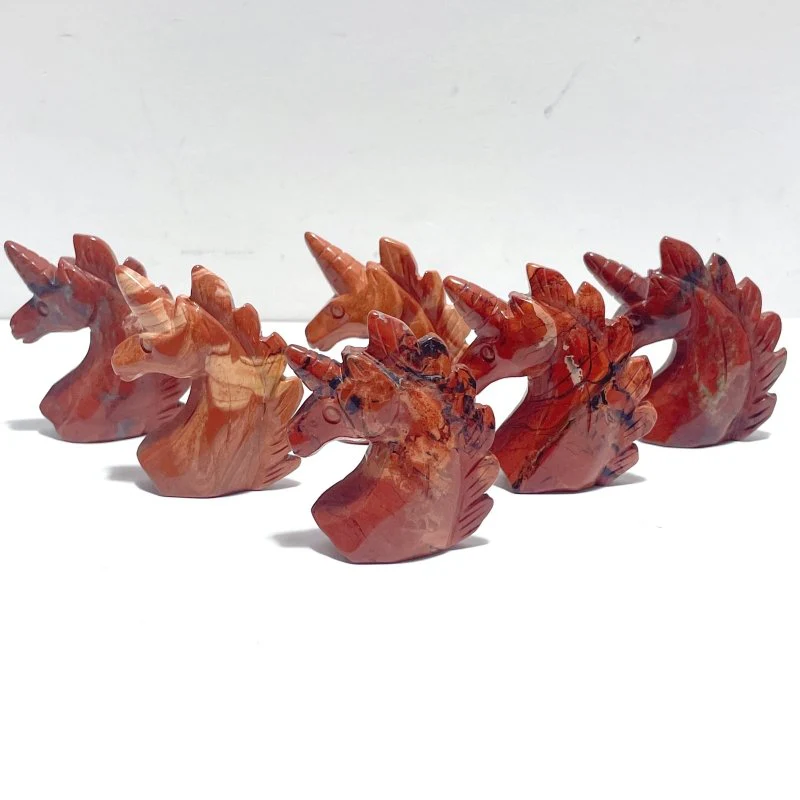Red Jasper Unicorn Carving Wholesale - Image 3