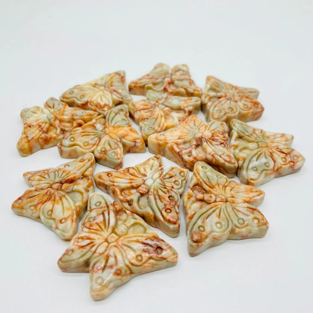 Red Line Stone Marble Butterfly Carving Animal Wholesale - Image 4