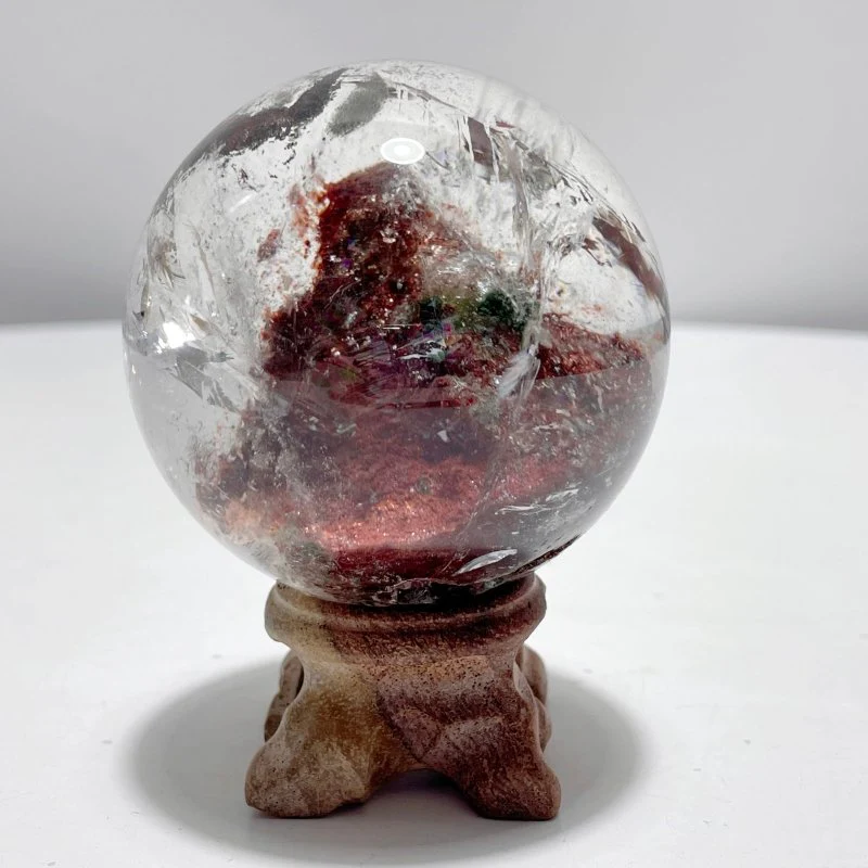 Red Phantom Quartz Garden Quartz Sphere