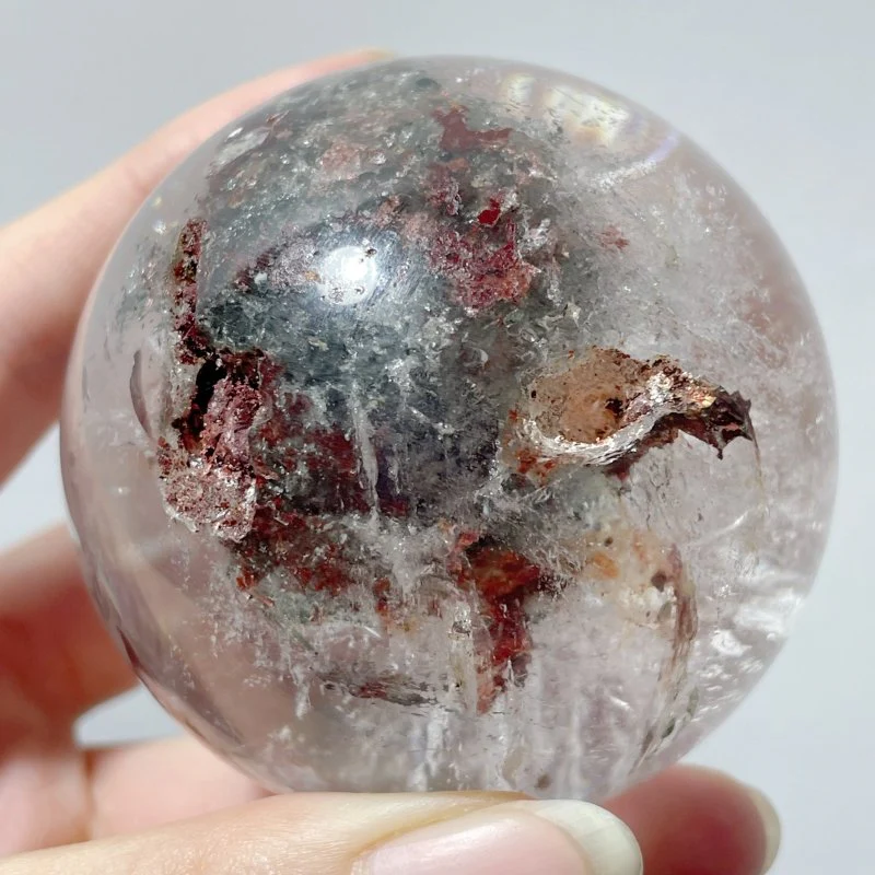 Red Phantom Quartz Garden Quartz Sphere - Image 3
