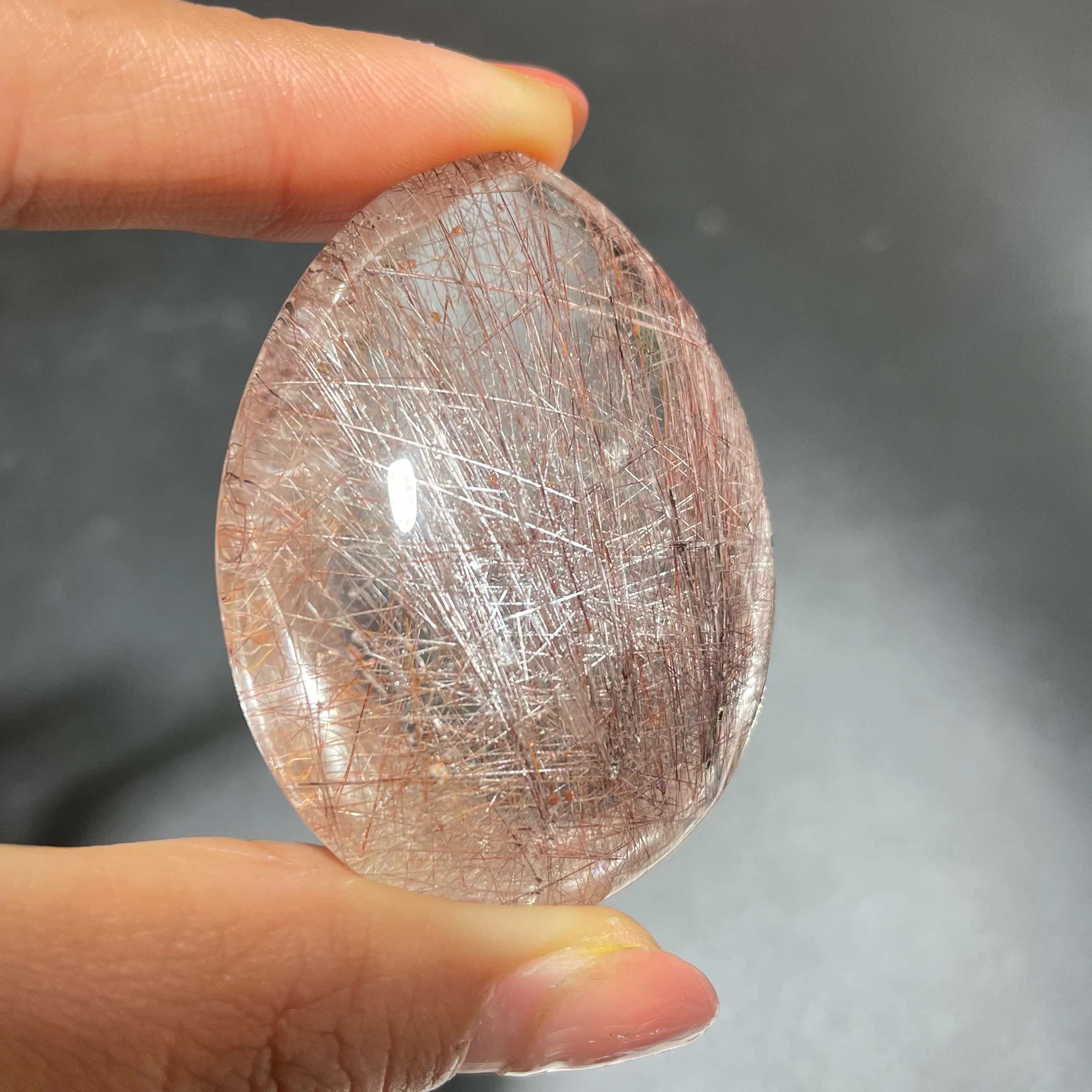 Red Rutile Teardrop Shape Crystal - Image 3