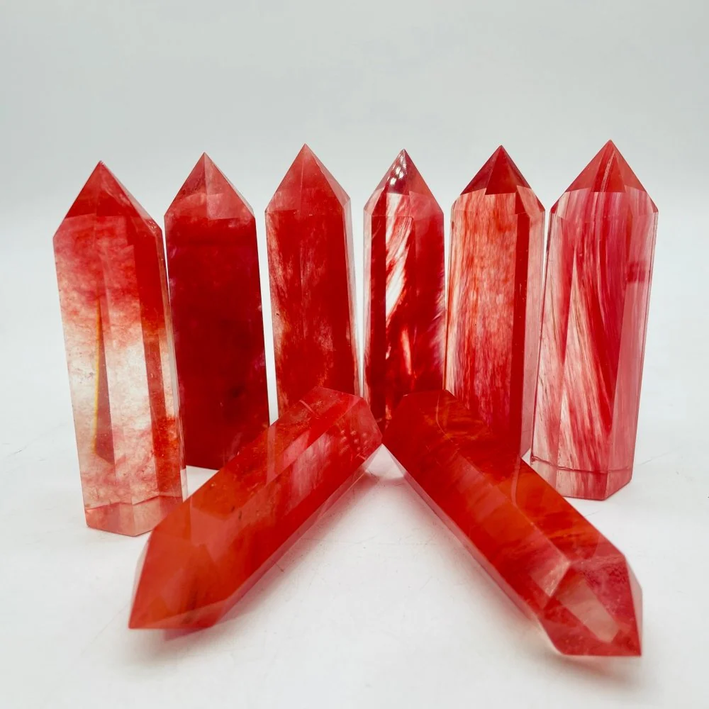 Red Smelting Stone Quartz Tower Point Wholesale - Image 3