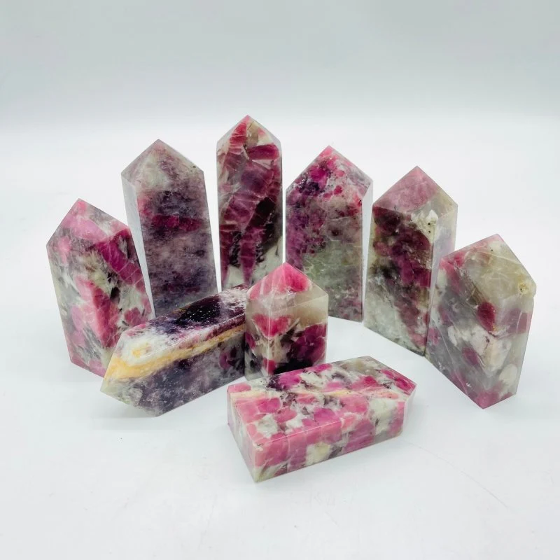 Red Tourmaline Four-Sided Tower Wholesale - Image 2