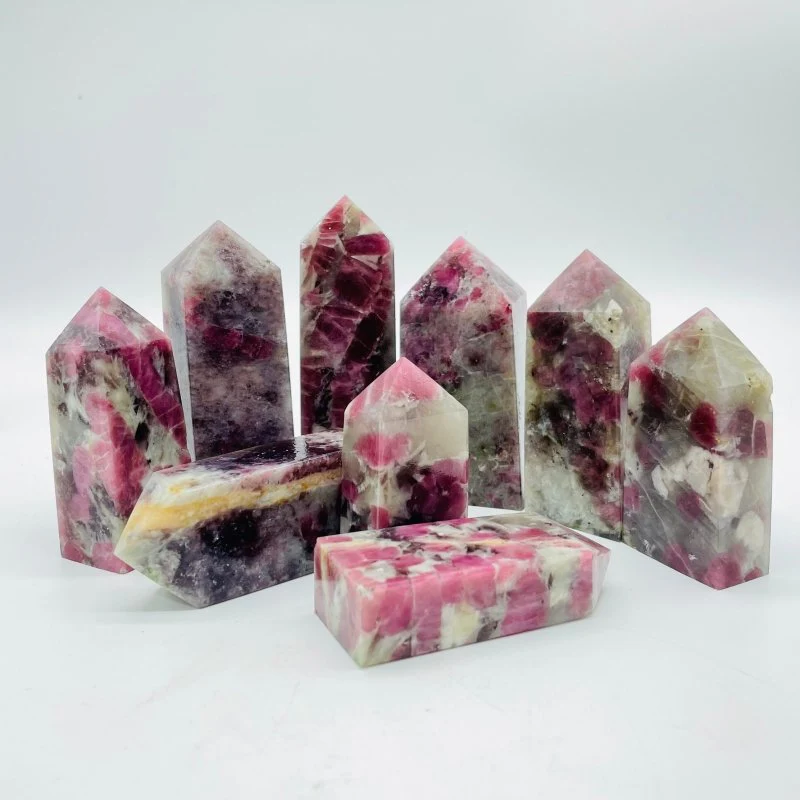 Red Tourmaline Four-Sided Tower Wholesale - Image 3