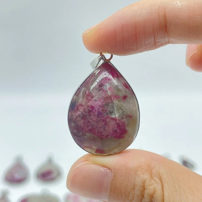 43 Pieces Red Tourmaline Different Shape Pendant - Image 5