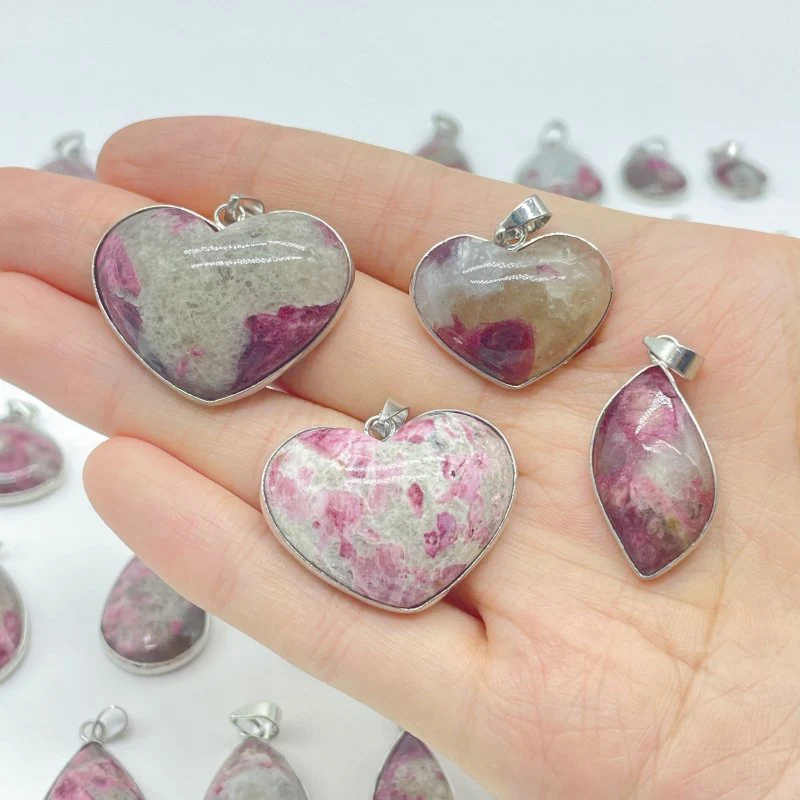 43 Pieces Red Tourmaline Different Shape Pendant - Image 6