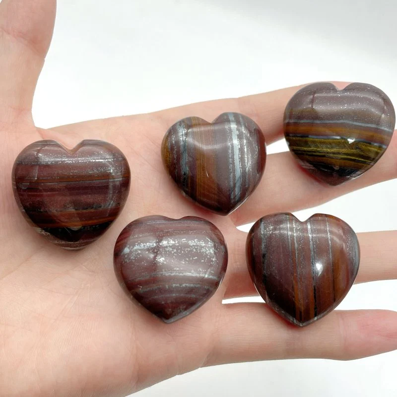 Red&Yellow Tiger Eye Mixed Iron Heart Wholesale - Image 2