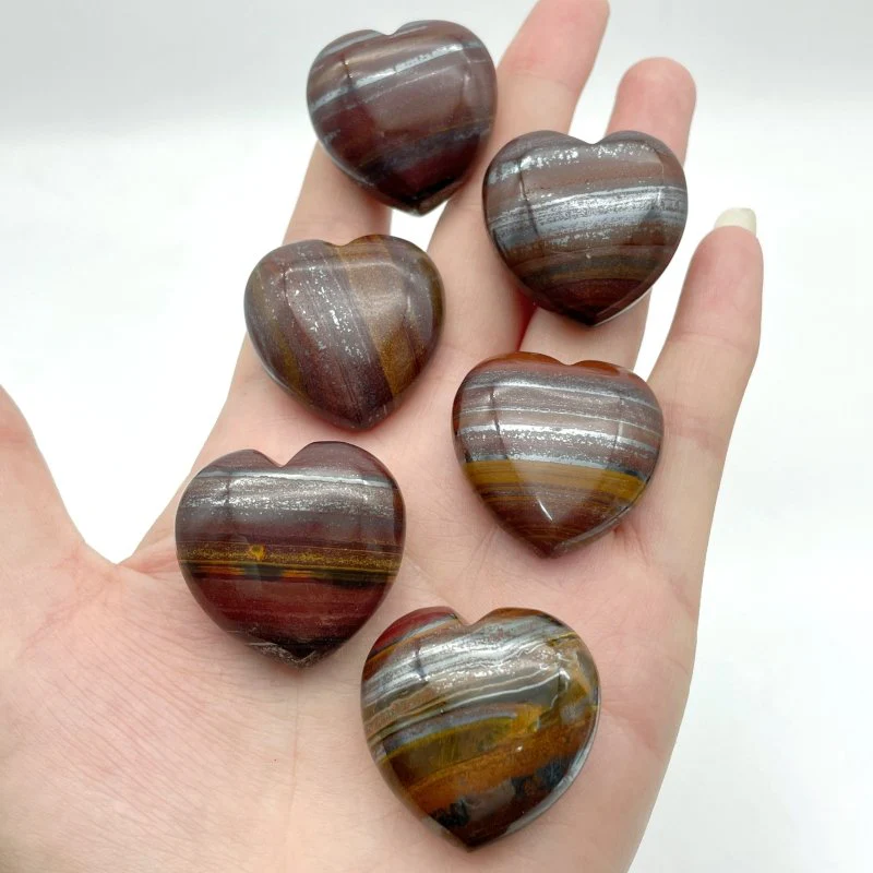 Red&Yellow Tiger Eye Mixed Iron Heart Wholesale - Image 5