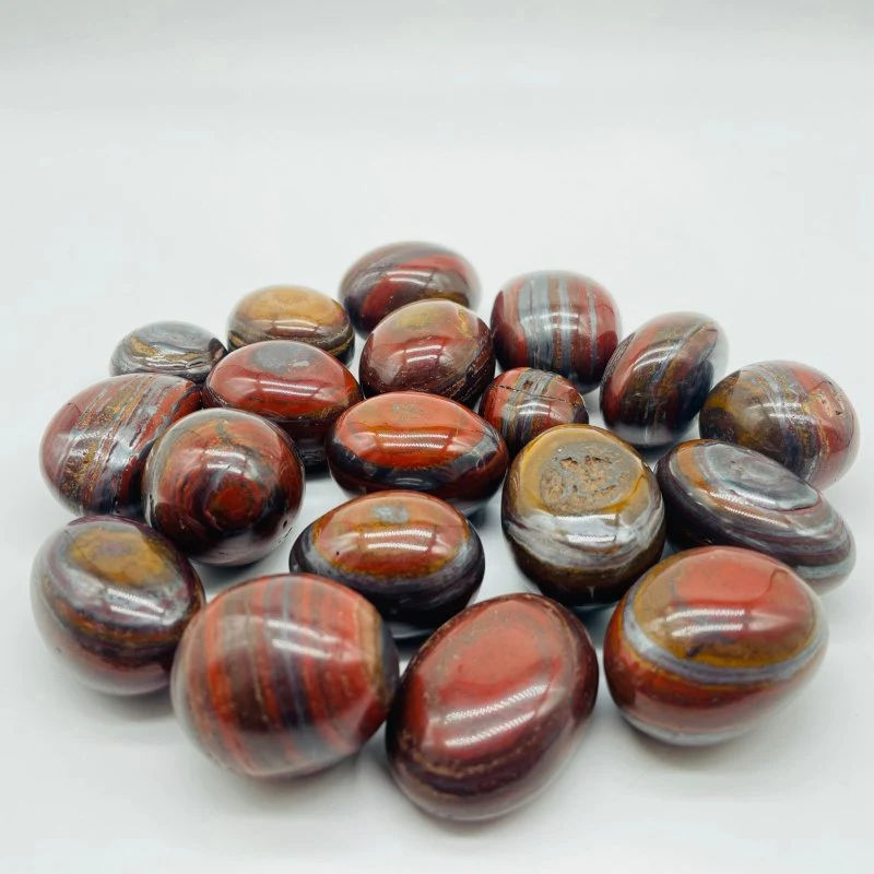 Red Yellow Tiger Eye Mixed Iron Ore Tumbled Wholesale - Image 3