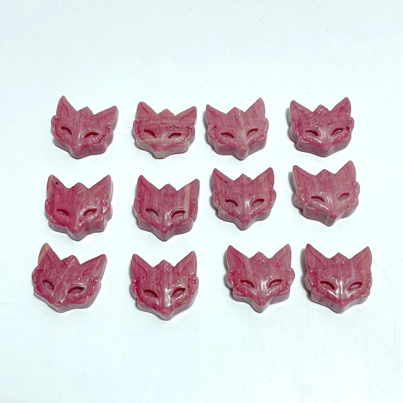 Rhodonite Fox Face Carving Wholesale