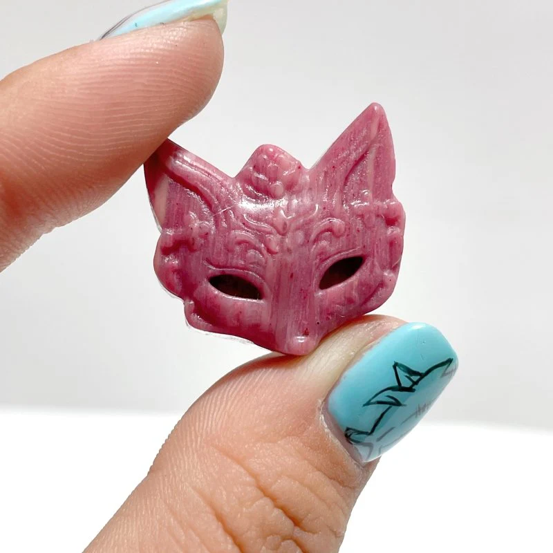 Rhodonite Fox Face Carving Wholesale - Image 2