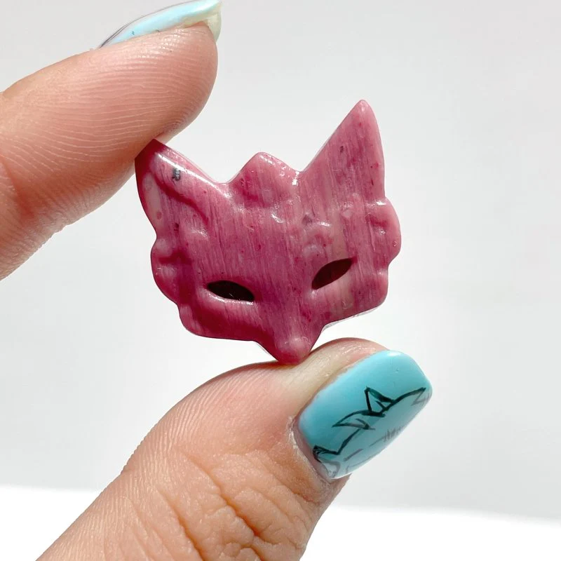 Rhodonite Fox Face Carving Wholesale - Image 3