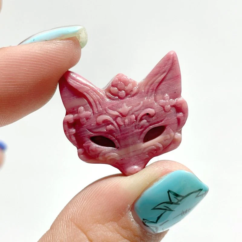 Rhodonite Fox Face Carving Wholesale - Image 4