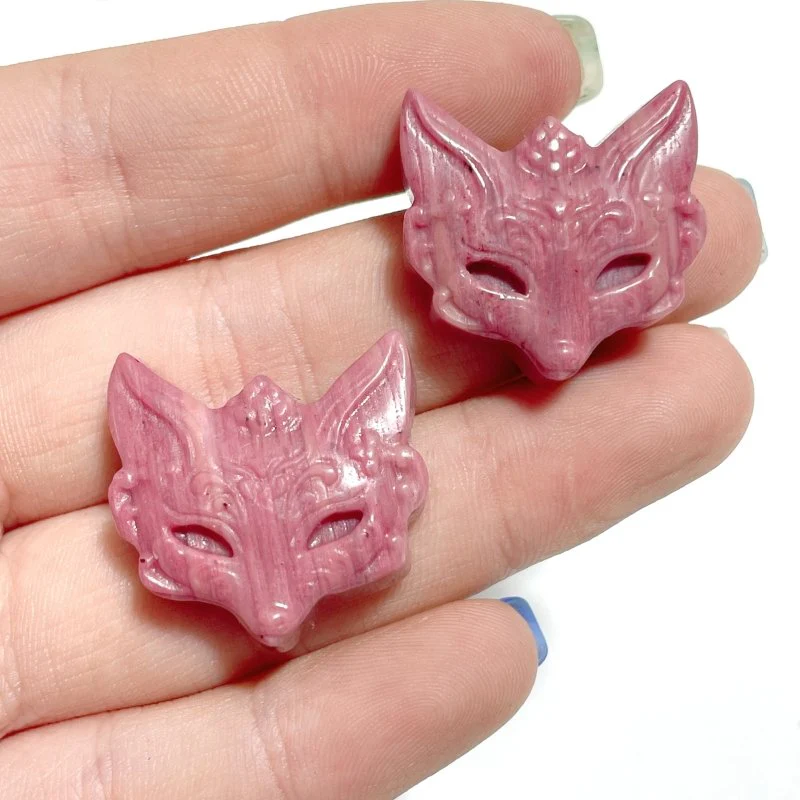 Rhodonite Fox Face Carving Wholesale - Image 5