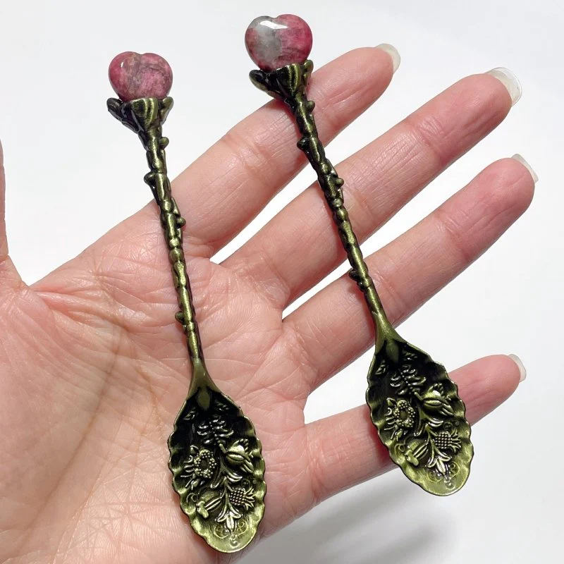 Rhodonite Mini Heart Coffee Spoon Wholesale - Image 6