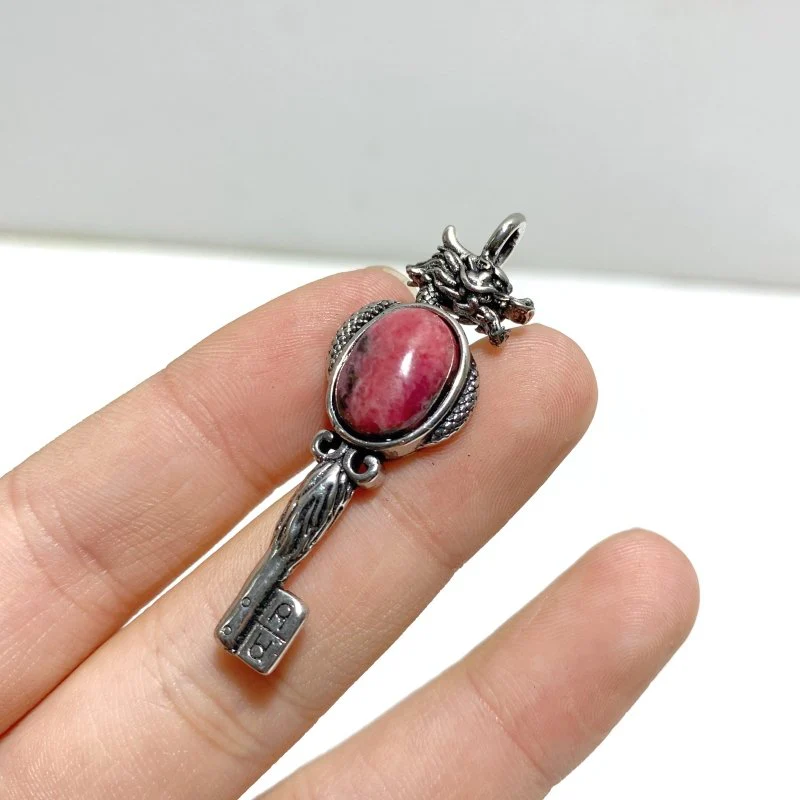 Rhodonite Key Pendants Dragon Shape Wholesale - Image 3