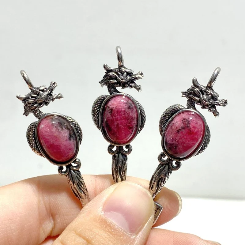 Rhodonite Key Pendants Dragon Shape Wholesale - Image 4