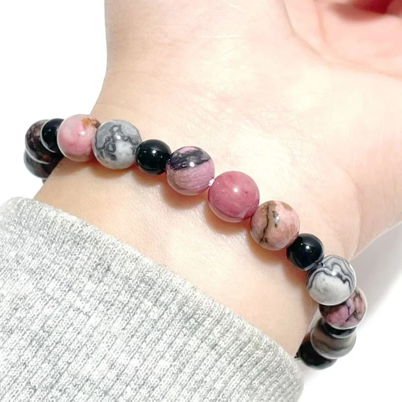 Rhodonite Obsidian DIY Bracelet Wholesale Original Design - Image 2