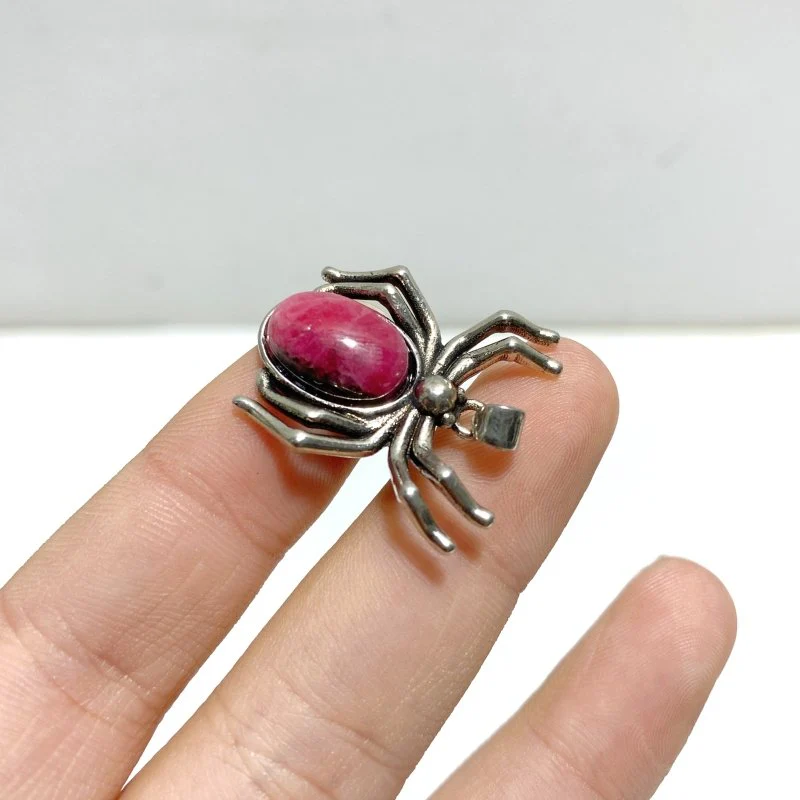 Rhodonite Pendants Spider Shape Wholesale - Image 3
