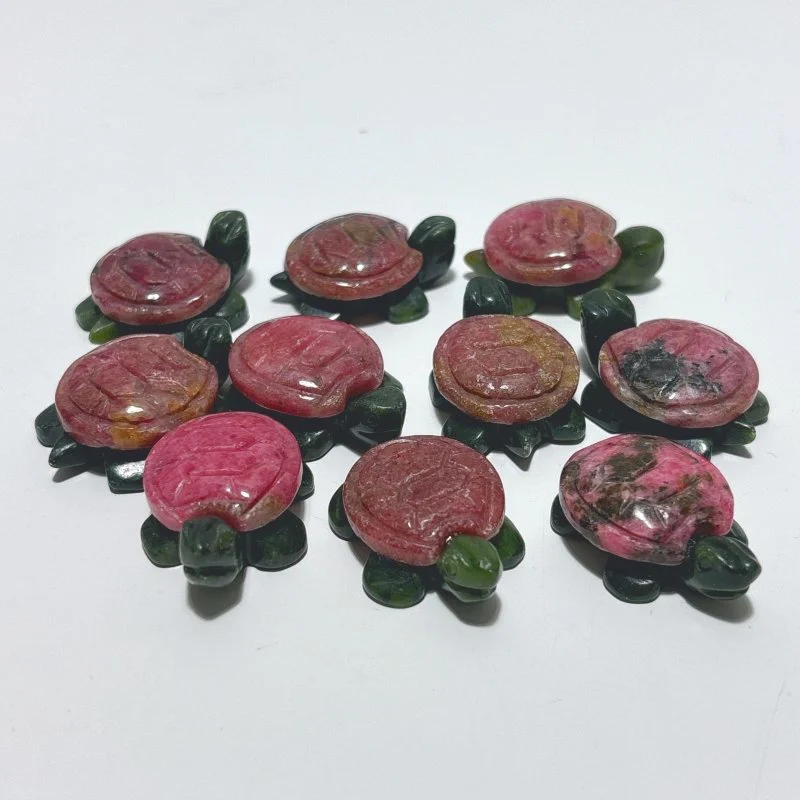 Rhodonite Turtle Carving Crystal Wholesale - Image 3