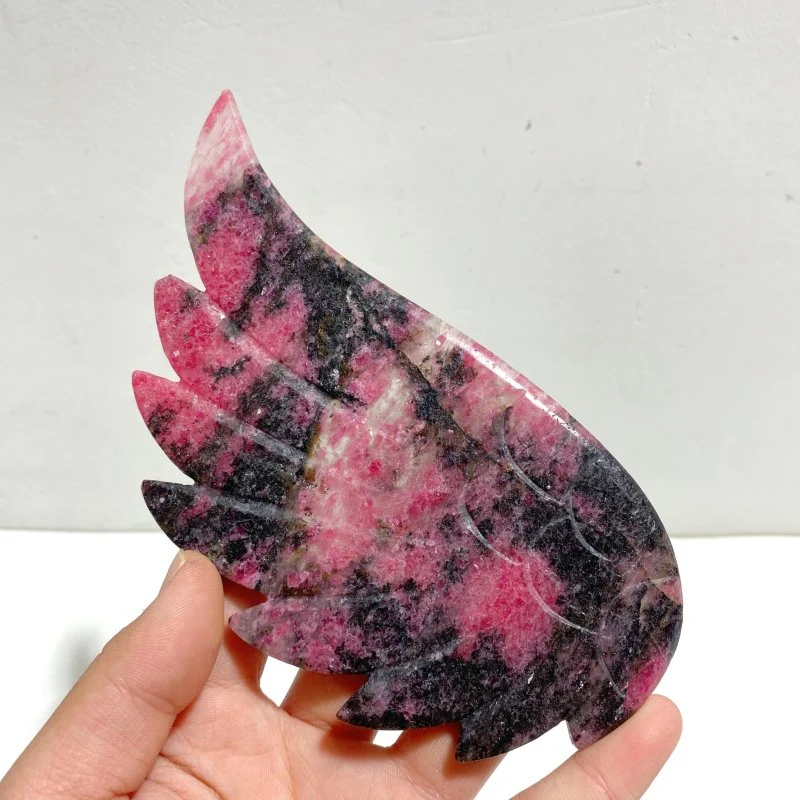 Rhodonite Wing Carving With Stand - Image 2