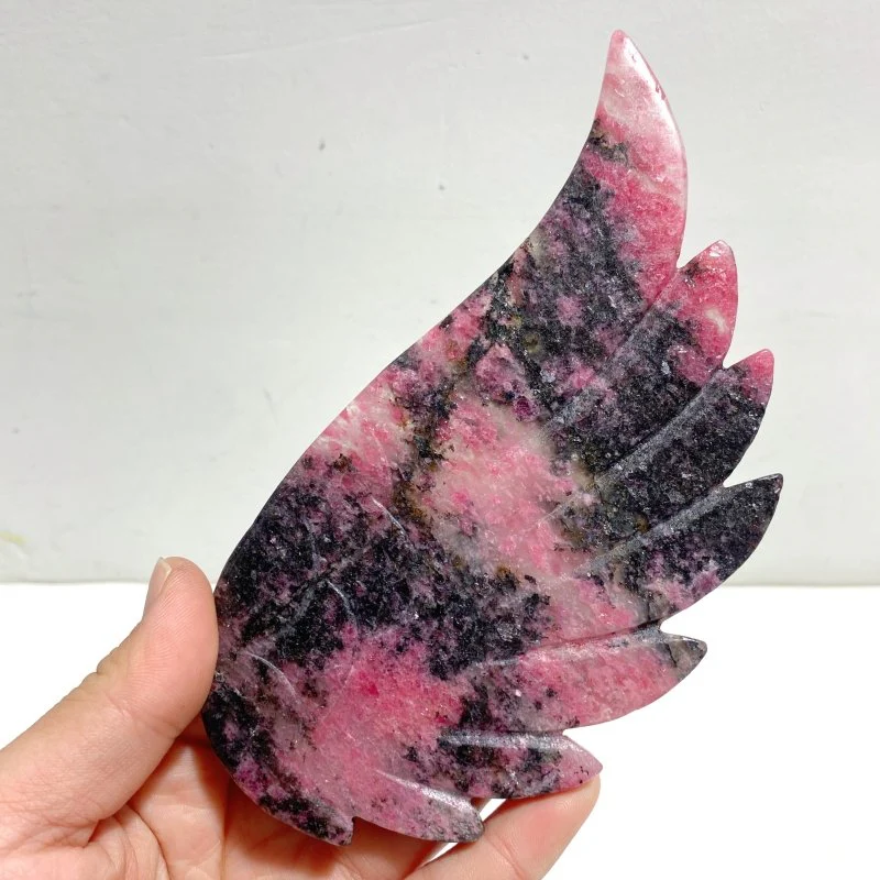 Rhodonite Wing Carving With Stand - Image 3