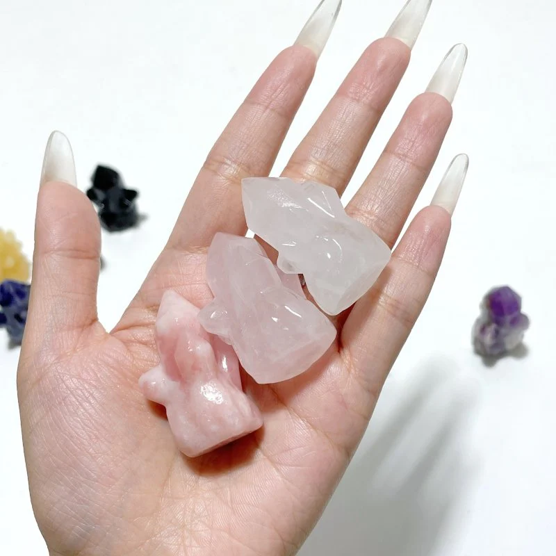 9 Types Crystal Cluster Rocket Shaped Carving Wholesale Pink Opal Obsidian - Image 5