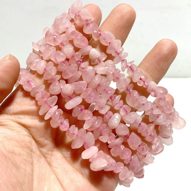 Rose Quartz | Chevron amethyst | Obsidian Chip Bracelets Wholesale - Image 3