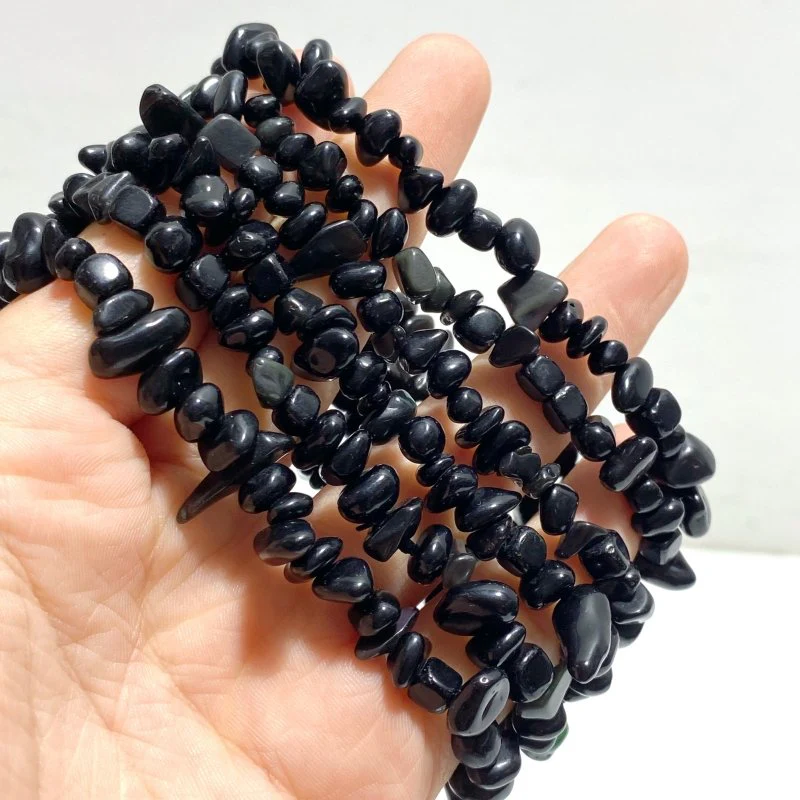 Rose Quartz | Chevron amethyst | Obsidian Chip Bracelets Wholesale - Image 4