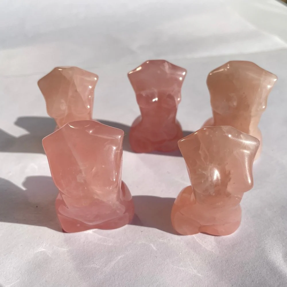 Rose Quartz Goddess Carved Wholesale - Image 2