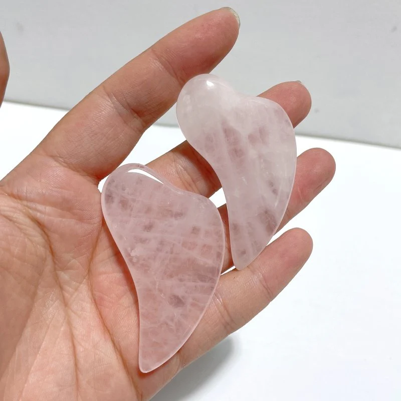 Rose Quartz Gua Sha Facial Tool For SPA Wholesale - Image 3