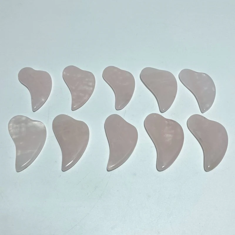 Rose Quartz Gua Sha Facial Tool For SPA Wholesale - Image 4