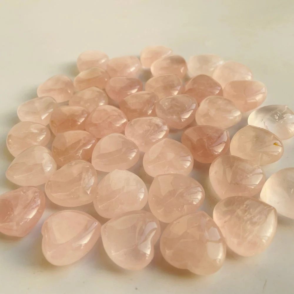 Rose Quartz Heart 1in(2.5cm) Wholesale - Image 2