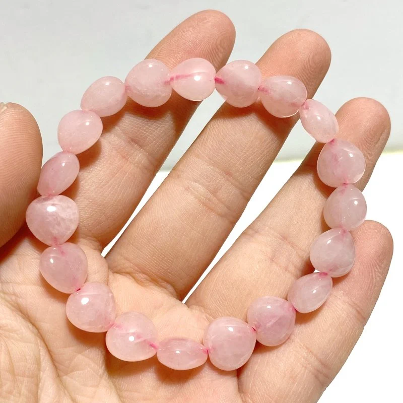 Rose Quartz Heart Bracelet Wholesale - Image 3
