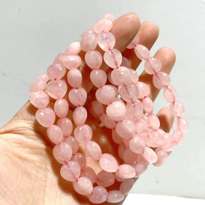 Rose Quartz Heart Bracelet Wholesale - Image 4