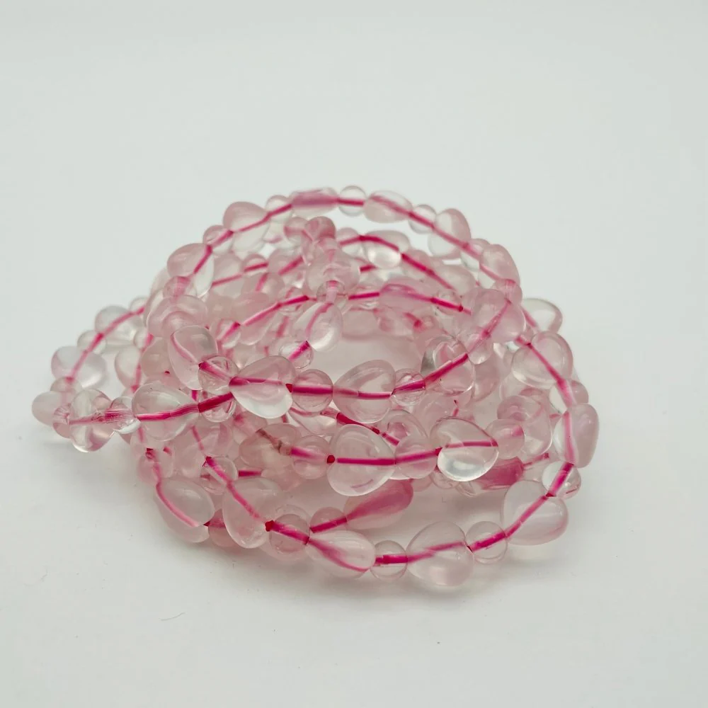 Rose Quartz Heart Bracelet Wholesale - Image 2
