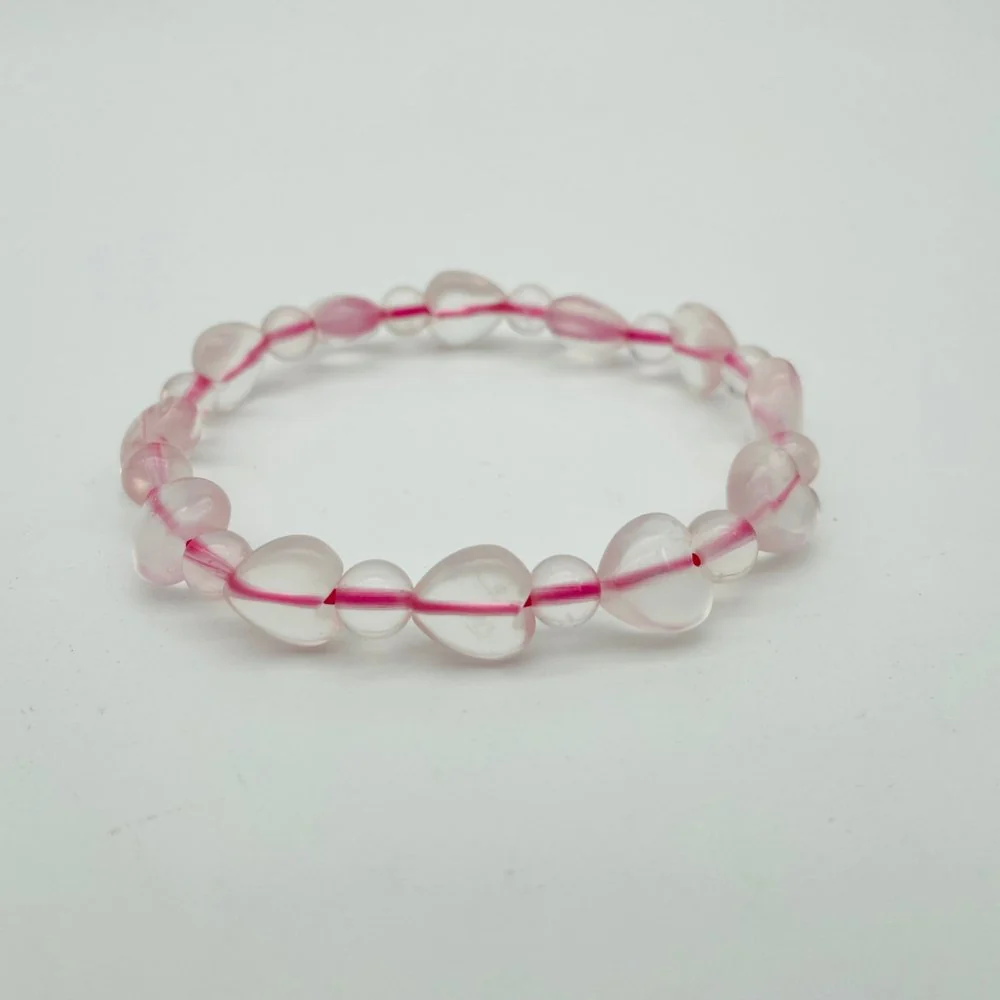 Rose Quartz Heart Bracelet Wholesale - Image 4