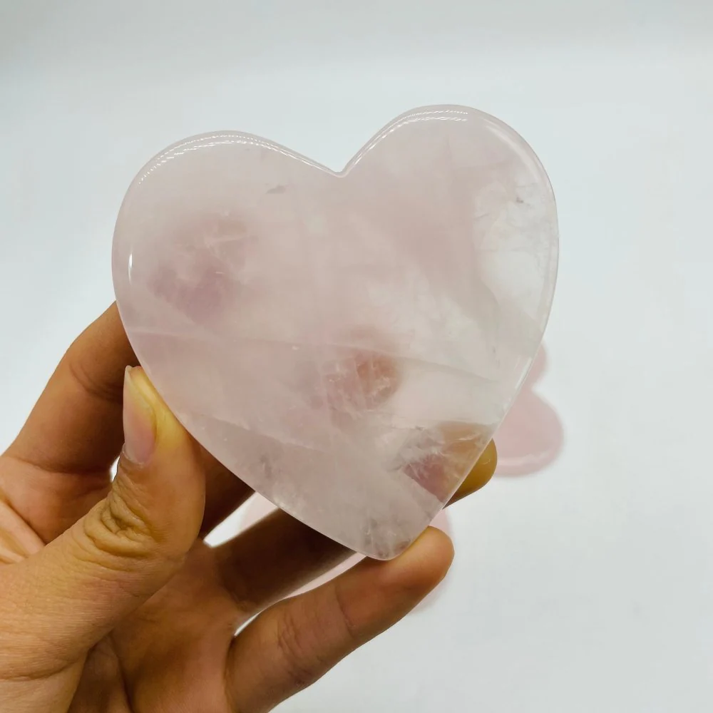 Rose Quartz Heart Gua Sha Facial Tool - Image 2