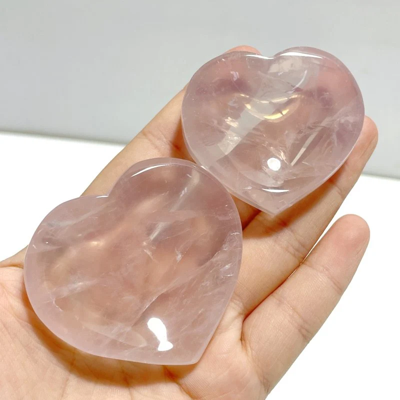 High Quality Rose Quartz Heart Shape Bowl Wholesale