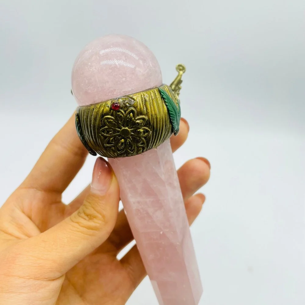 Rose Quartz Magic Wand Carving Crystal Wholesale - Image 5