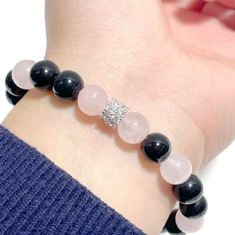 Rose Quartz Obsidian DIY Bracelet Wholesale Original Design - Image 2