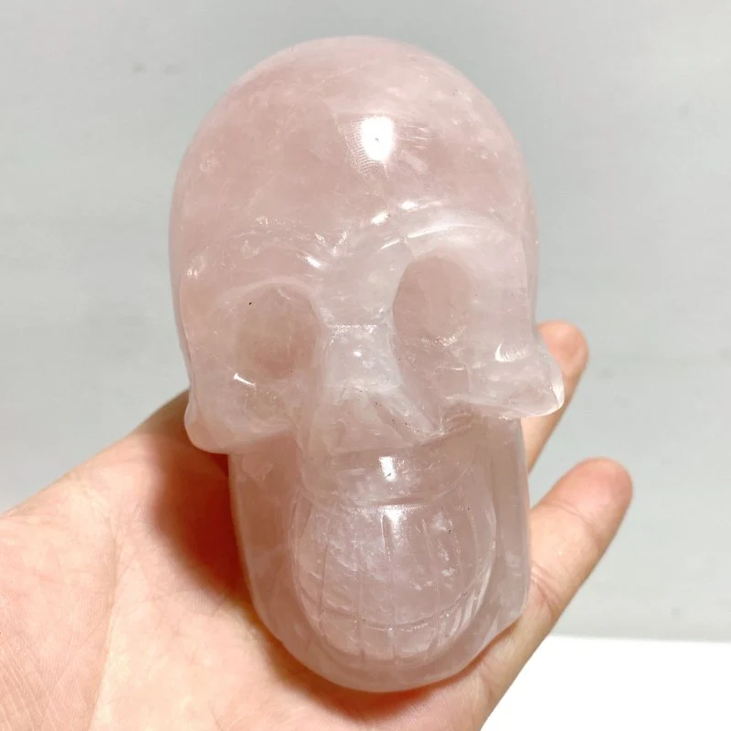 6 Pieces Rose Quartz Skull Carving - Image 5