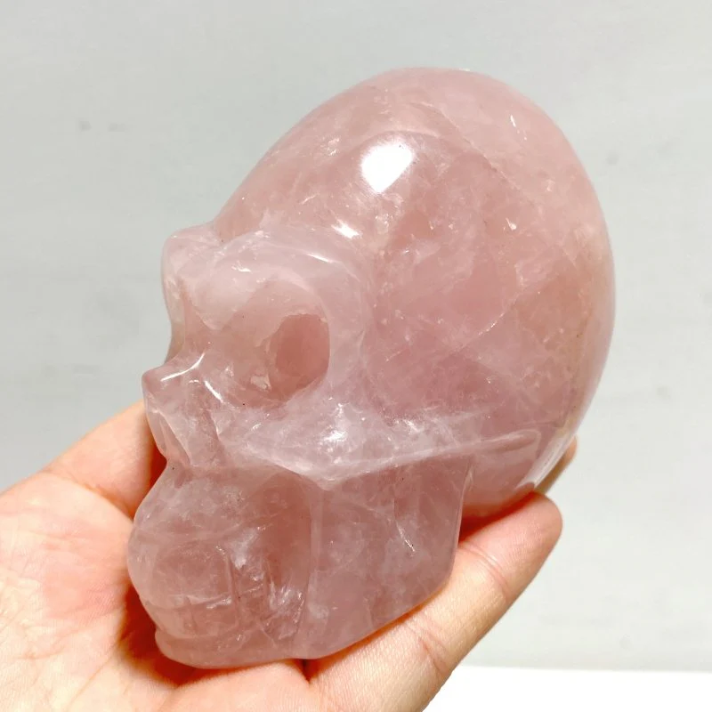 6 Pieces Rose Quartz Skull Carving - Image 6