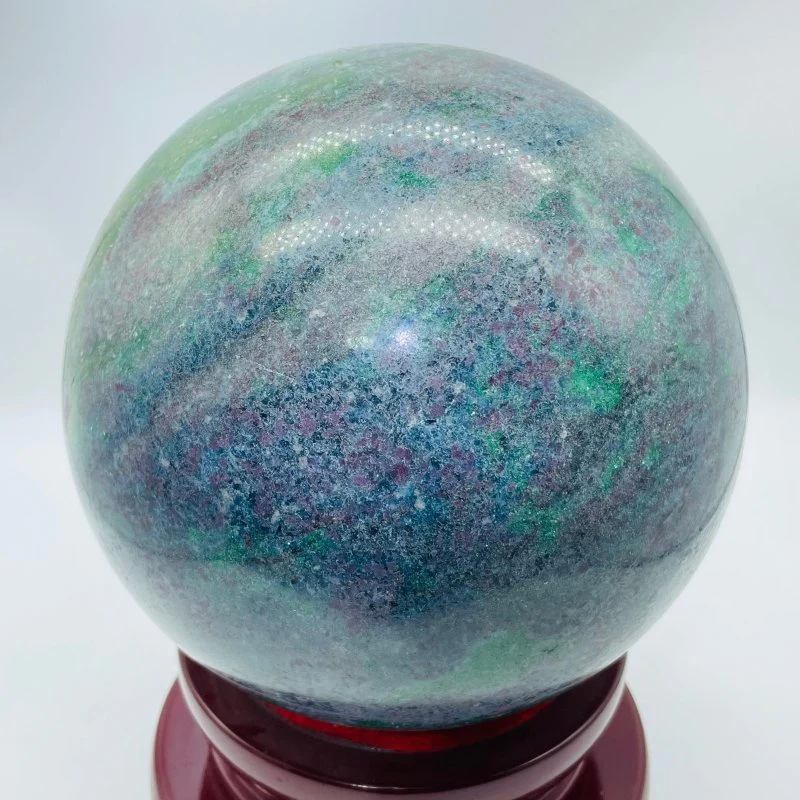 Ruby In Kyanite Mixed Green Mica (UV REACTIVE) Beautiful Sphere - Image 7