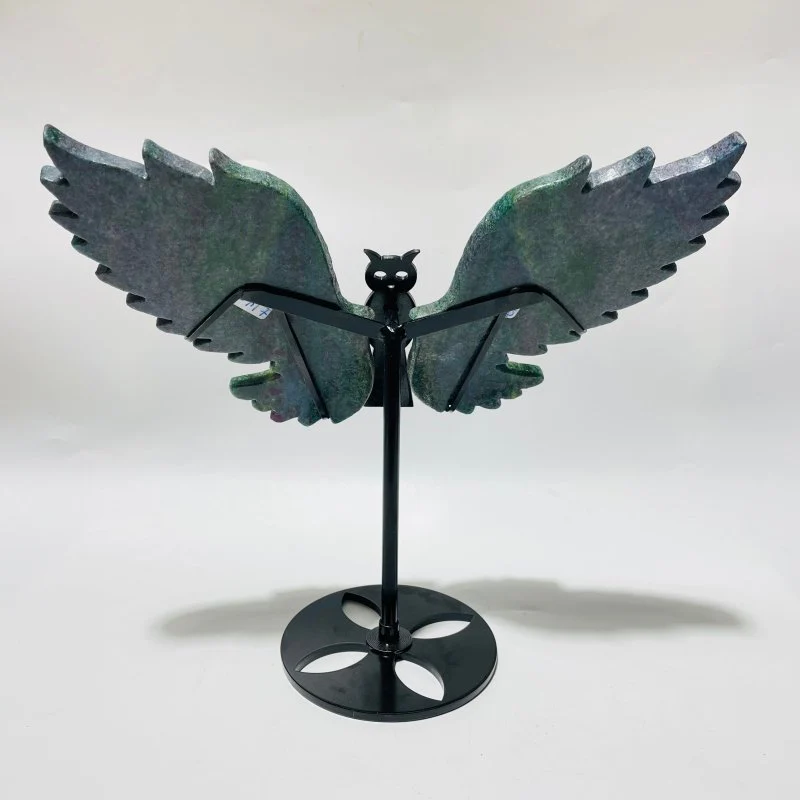 Ruby In Kyanite Symmetry Wing Carving With Stand - Image 3