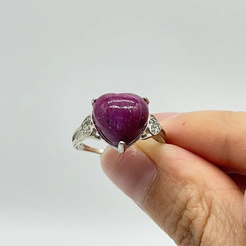 20 Pieces High Quality Ruby Zoisite Heart Shape Ring - Image 4