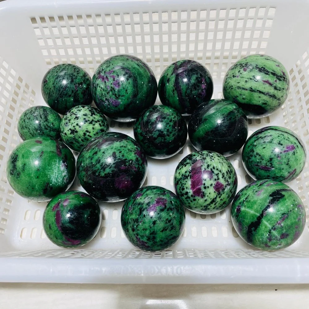 15 Pieces Beautiful Ruby Zoisite Spheres - Image 2