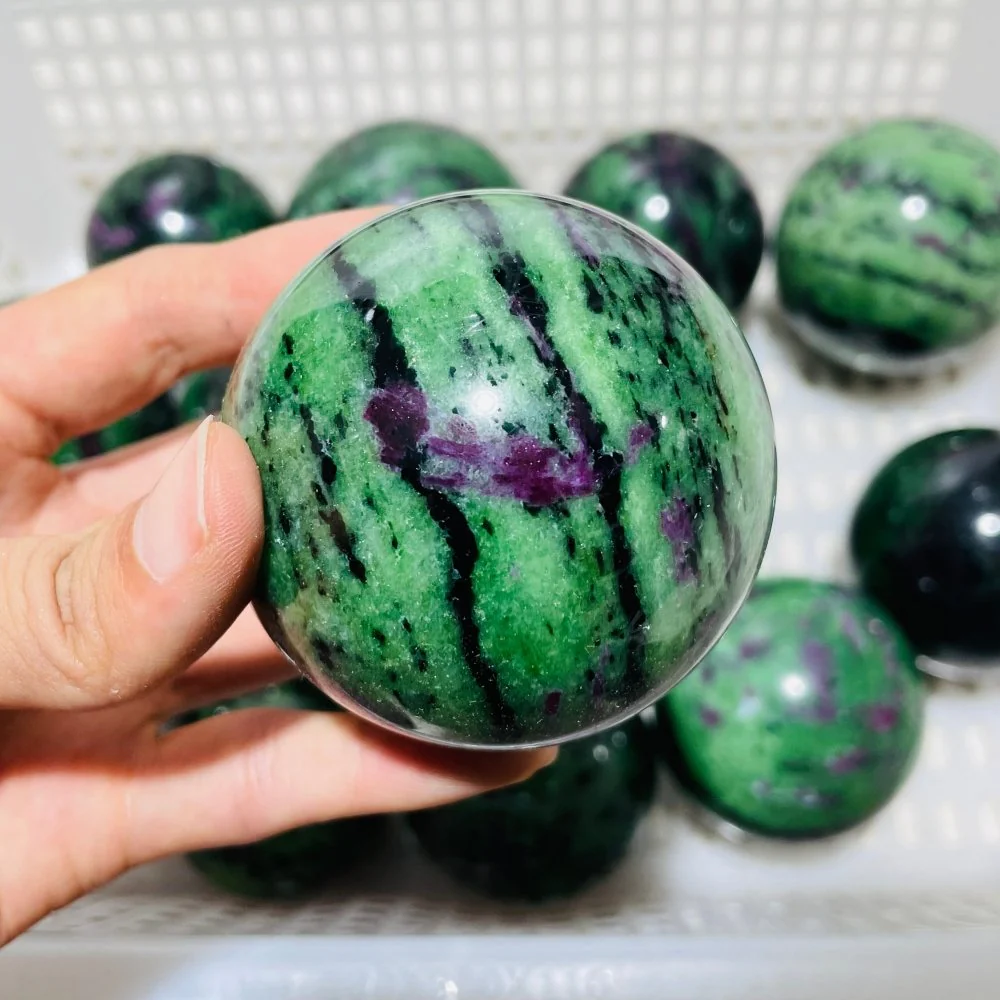 15 Pieces Beautiful Ruby Zoisite Spheres - Image 3