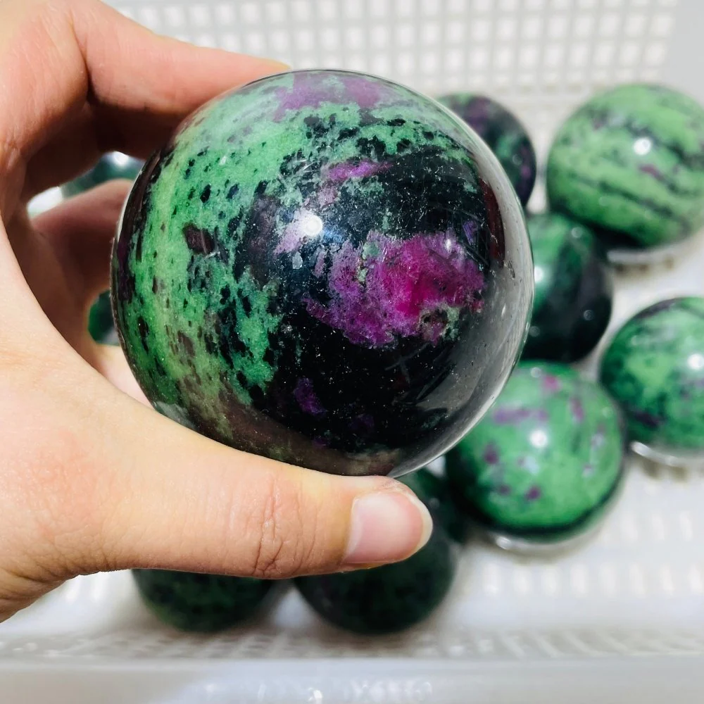 15 Pieces Beautiful Ruby Zoisite Spheres - Image 5